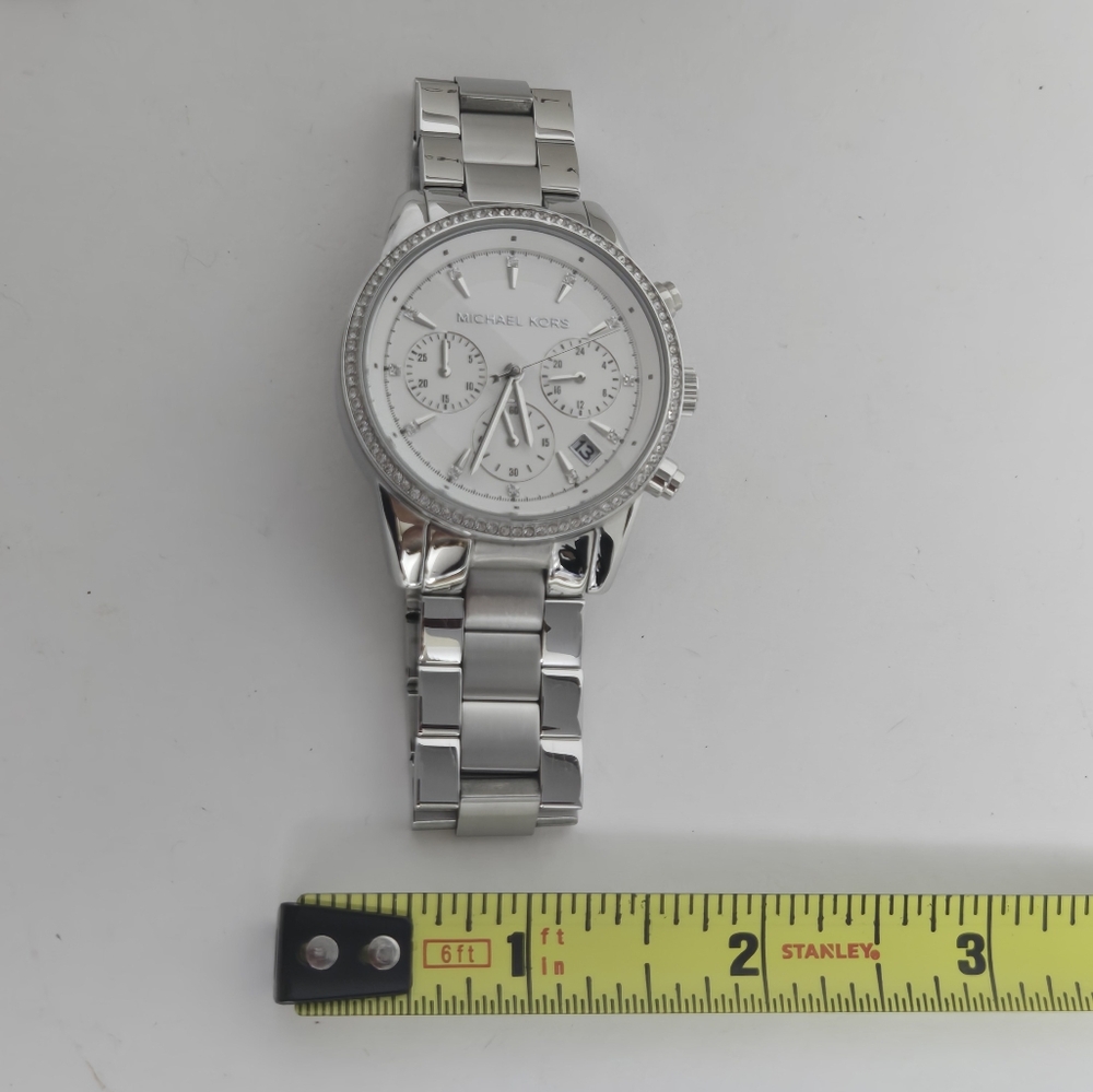 Michael Kors MK6428 Ritz Chronograph Stainless Steel Watch - Picture 11 of 16